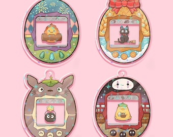Anime Acrylic Keychain, Anime Lovers Gift, Jiji, Calcifer