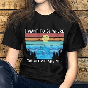 Mermaid T-Shirt - I Wanna Be Where the People are Not! Unisex T-Shirt.