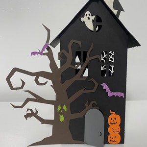 Descarga digital SVG papel Casa de Halloween embrujada
