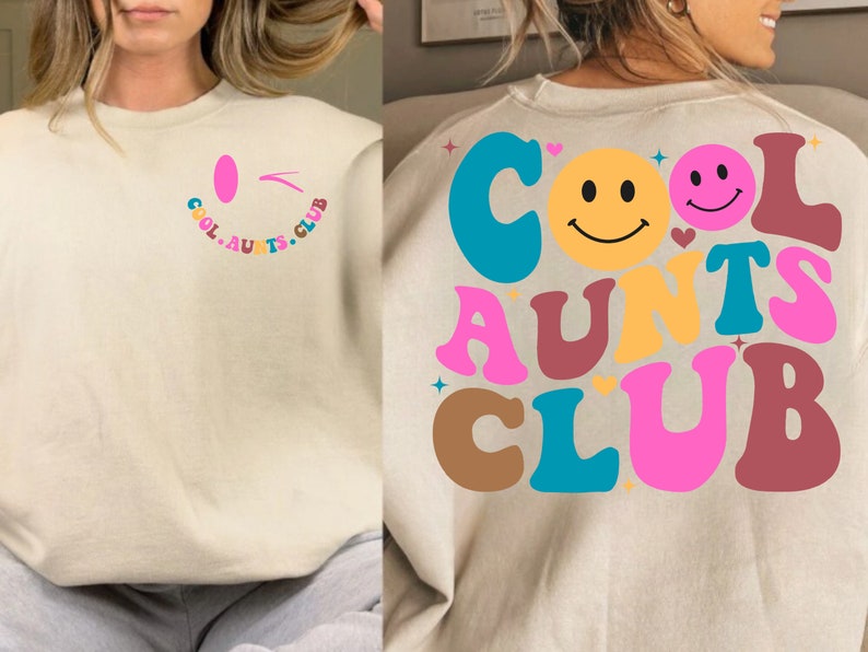 Cool Aunts Club Png Svg Trendy Svg Funny Svg Smiley Svg - Etsy