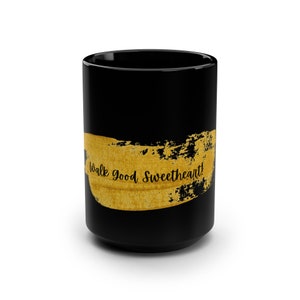Jamaican-themed Ceramic Coffee themed Mug; 11 oz. Walk Good Positive Vibes;