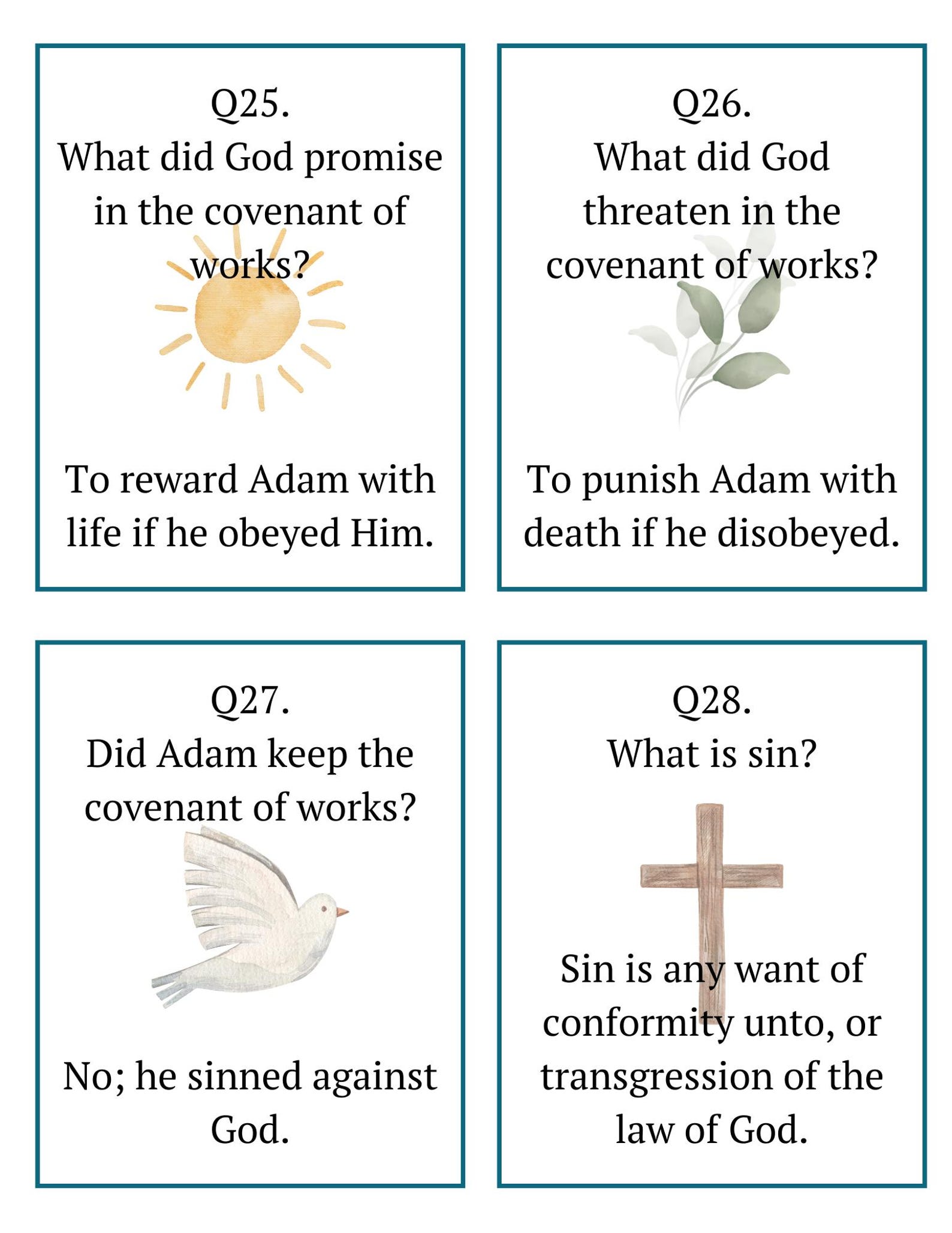 Kids Catechism Flashcards: Westminster Shorter Catechism Q1-71 ...