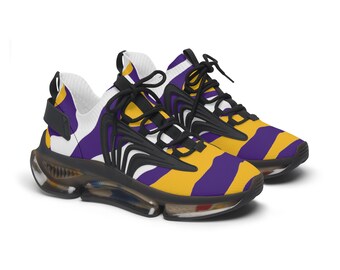 Women's LSU Striped Mesh Sneakers