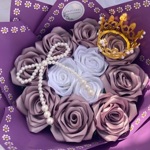 Eternal Rose Bouquet, Lavender Luxury Handmade Bouquet, Ever Lasting Flower, Large Rose Bouquet, Ramo Buchon, Princess Bouquet, Mother’s Day