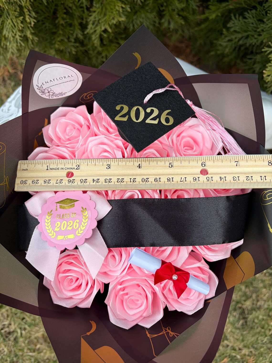 Graduation Bouquet, Custom Grad Ramo Buchon, Senior Gift, 2026 Cap ...