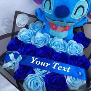 Stitch Ramo Buchon, Eternal Rose Bouquet, Plush Toy Bouquet, Handmade Bouquet, Ever Lasting Flower, Birthday, Cute Bouquet, Anniversary