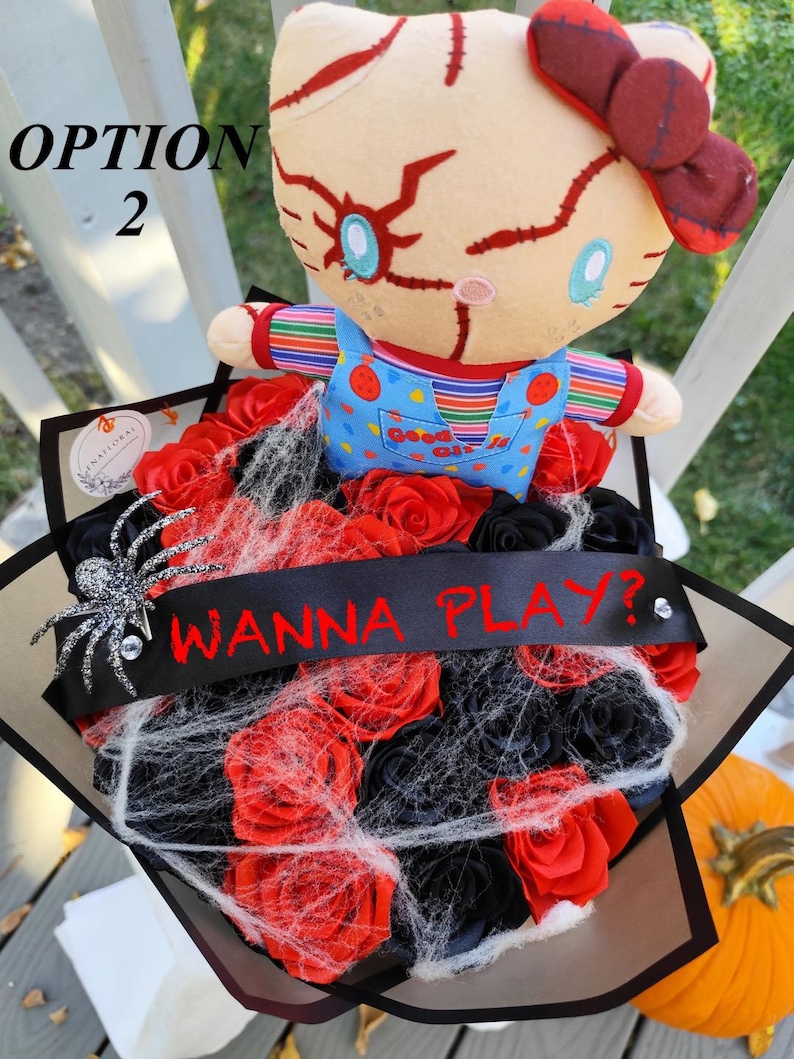 Spooky Ramo Scary Bouquet, Halloween Spooky Ramo Buchon, Dark Gift, Dark Humor ...