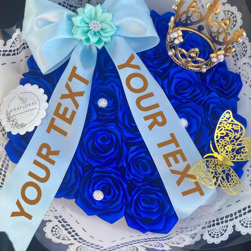 Womens Royal Blue Bouquet Tee