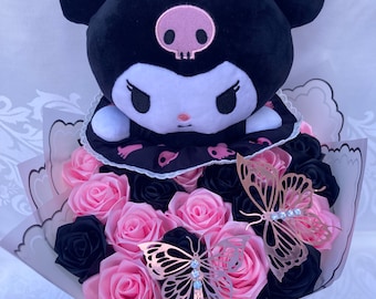 Plushie Ramo Buchon, Sassy Eternal Rose Bouquet, Plush Toy Bouquet, Handmade Fake Flower Bouquet, Ever Lasting Flower, Birthday Bouquet