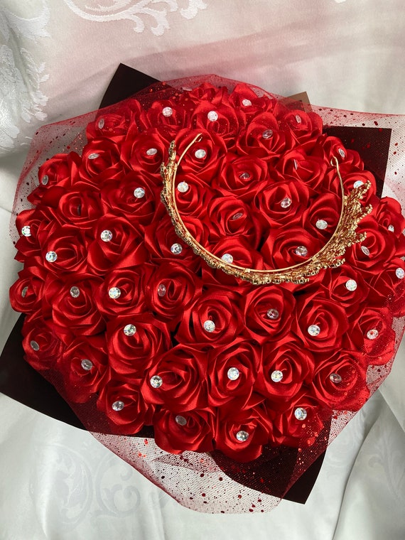 50 Rose Bouquet, Queen Bouquet, Eternal Rose Bouquet, Birthday