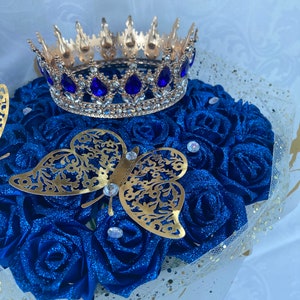 Customizable Glitter Ramo Buchon, Eternal Rose Bouquet, Fake Flower Bouquet, Ever Lasting Flower, Large Bouquet, Birthday Bouquet Girlfriend