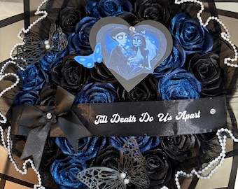 Scary Bouquet, Valentine’s Day Spooky Ramo Buchon, Keepsake Gift, Soulmate Dark Gift, Dark Humor Bouquet, Handmade Customizable Arrangement