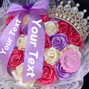 25 Rose Eternal Rose Bouquet, Fake Flower Bouquet, Ramo Buchon, Birthday Bouquet, Engagement, Graduation Ever Lasting Flower Arrangement