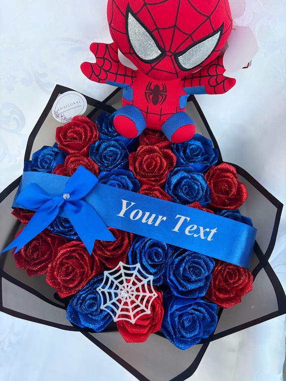 Spiderman Bouquet, Valentine's Ramo Buchon, Eternal Rose Spiderman Bouquet, Valentine's Ramo Buchon, Eternal Rose