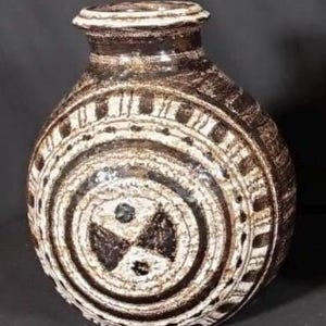 Mid Century Modern Aldo Londi Bitossi Pottery Morocco Vase for Rosenthal Netter