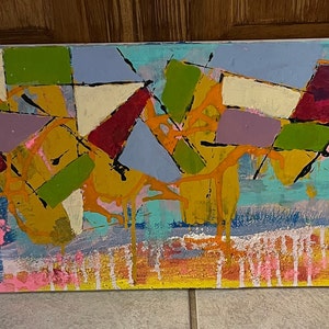 Original Abstract Painting, Ellen M Wright