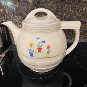 Hall China Company "Potted Flower" Drip-O-Lator Coffee Pot