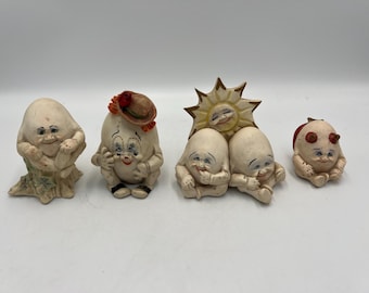 Vintage Allyson Nagel Humpty Dumpty Character Eggs 1994 and 1994
