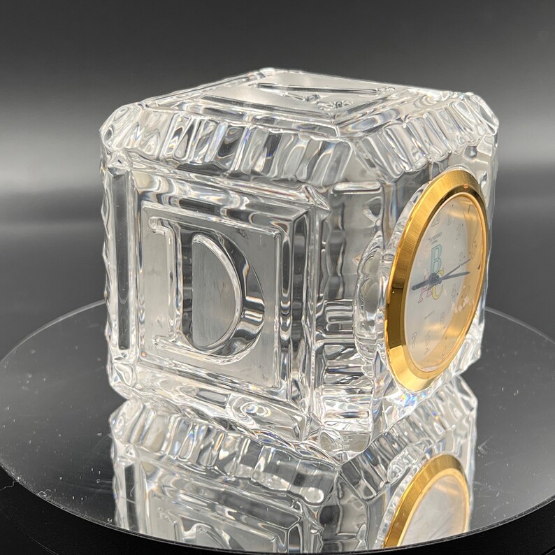 Waterford Crystal Baby Blocks Clock Etsy
