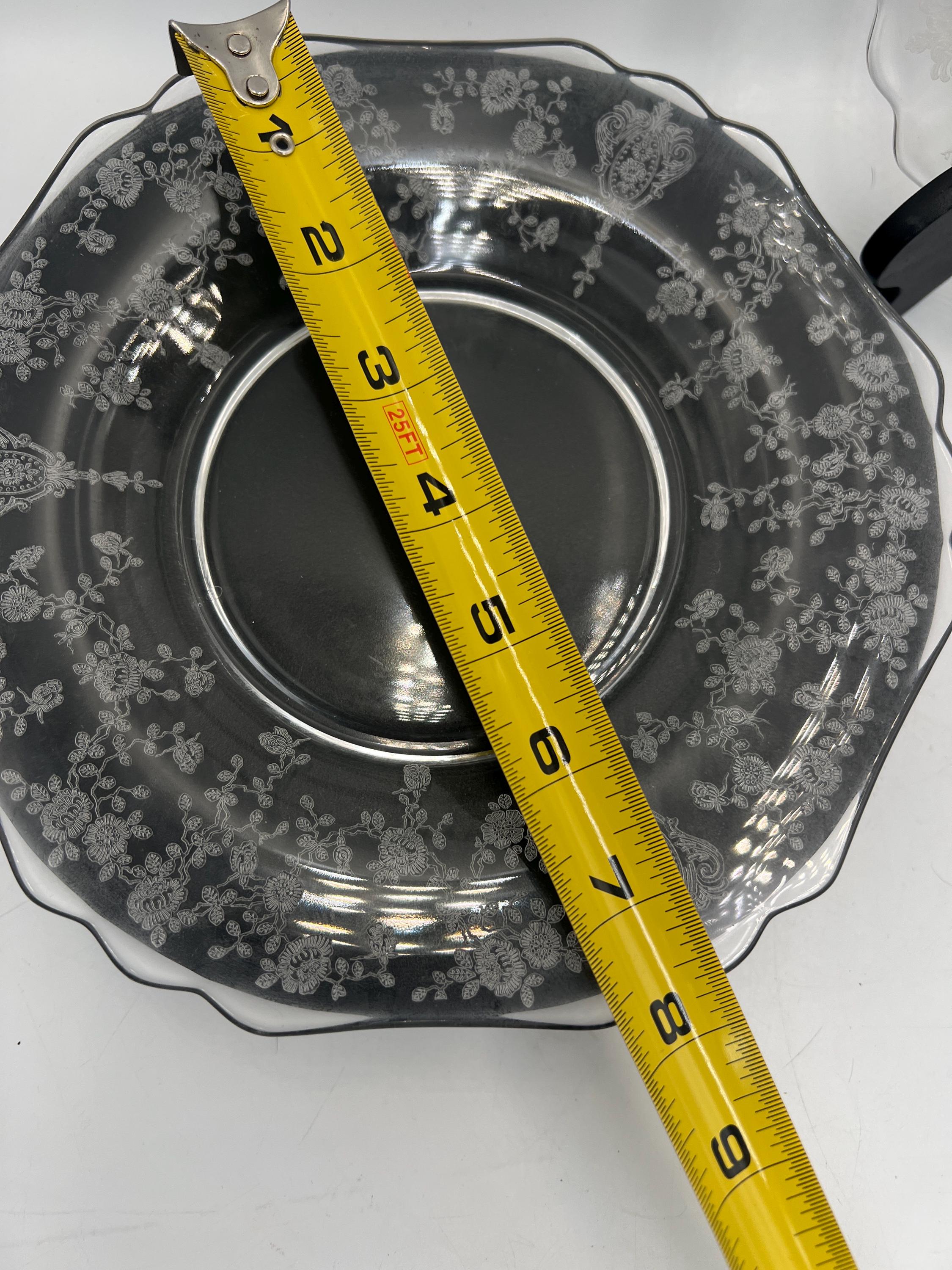 ケンブリッジ ローズポイント グラス＆プレートセット サービング