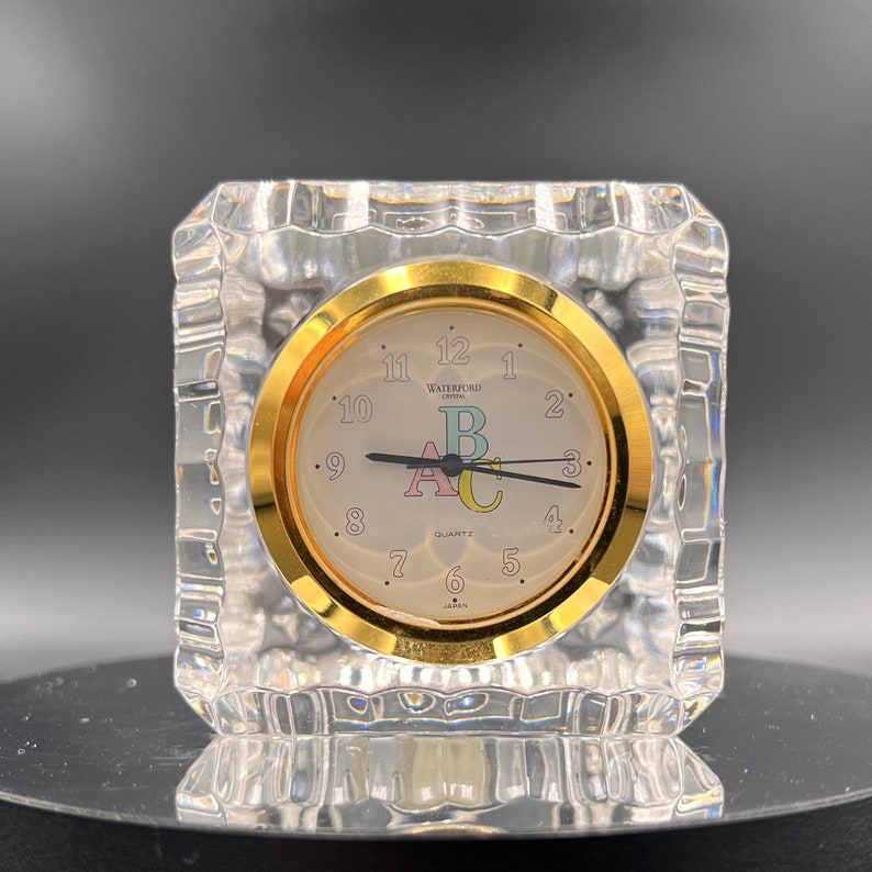 Waterford Crystal Baby Blocks Clock Etsy