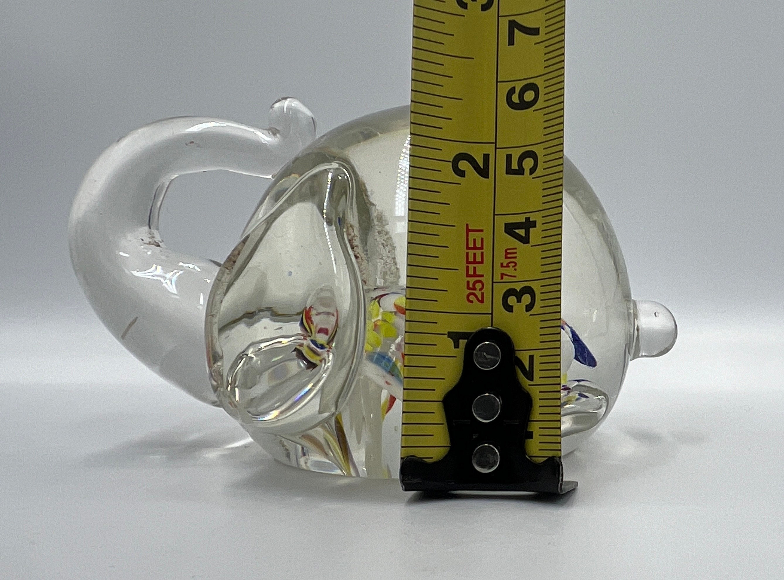 ペーパーウェイト！ ガラスアート ムラーノスタイルのアートガラスの象のペーパーウェイト - Etsy 日本