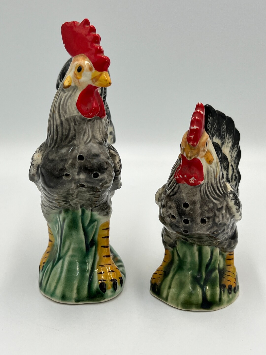 Salière et poivrière vintage Coq Poule France