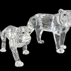 Swarovski Tiger and Leopard, Retired African Wildlife Crystal Collectible, Unboxed, Your Choice