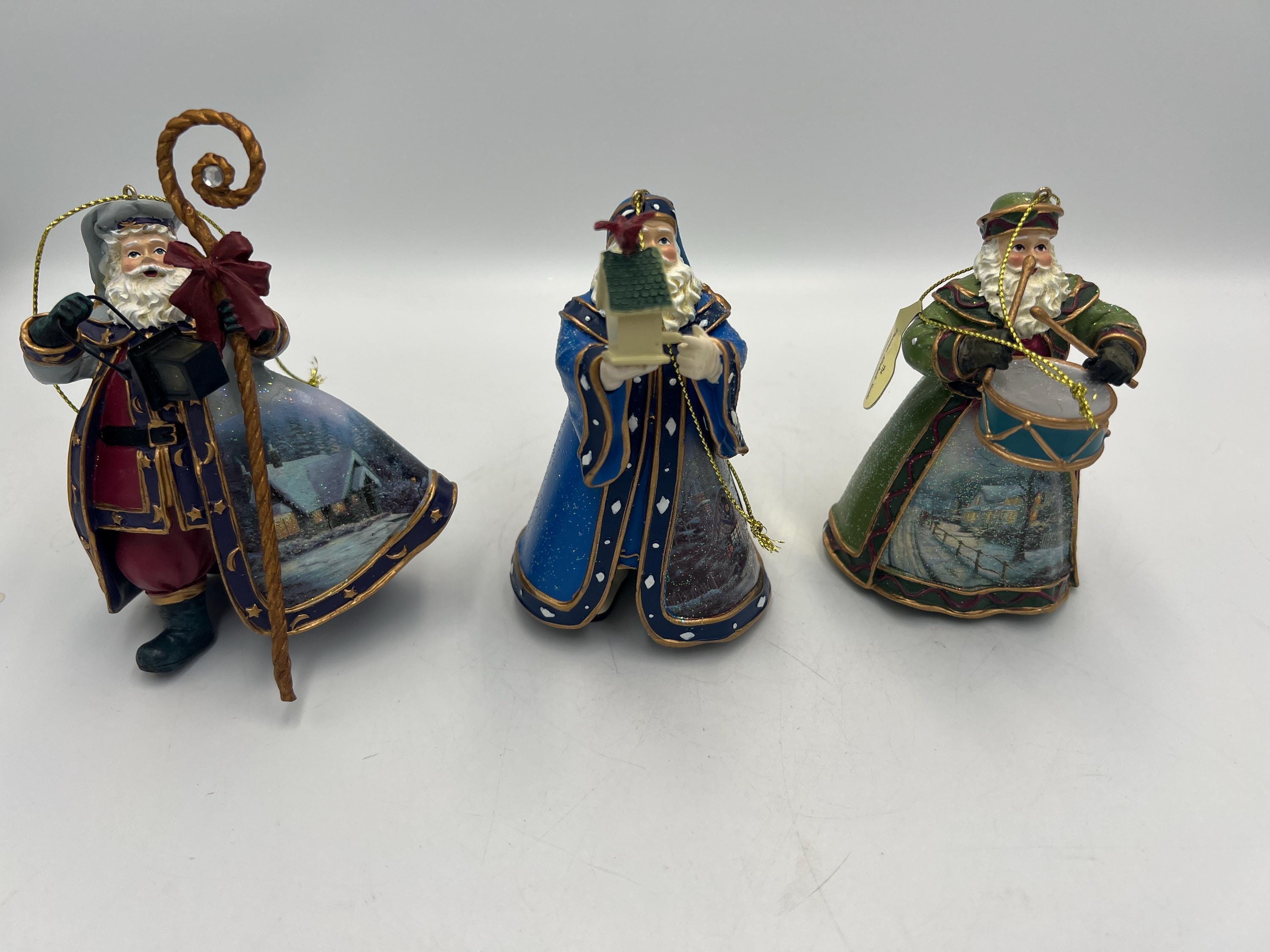 Thomas Kinkade Old World Santa Ornaments Set - Etsy