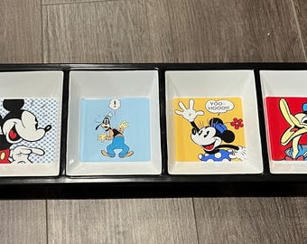 Mickey Mouse Ceramic Tray with Disney Characters