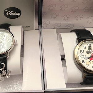 Disney Watches 100 Year Anniversary - Your Choice Mickey with Moving Hands or Silver Mouse, New in Box