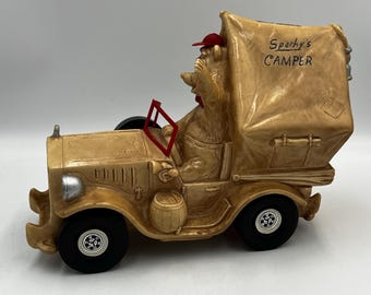 Vintage Sparky’s Camper Coin Bank | Funny RV Money Bank | Camping Gift | Camper Collectible | Retro Camping Decor