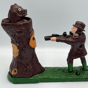 Vintage Cast Iron Bear Bank