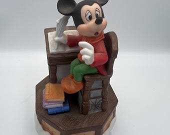 DISNEY Mickey Mouse music box Schmid "We Wish You a Merry Christmas" melody