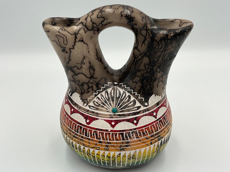 Vintage Native American Wedding Vase Navajo Signed by Etsy