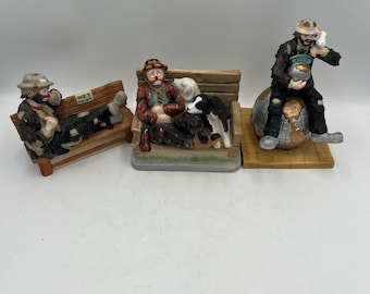 Emmett Kelly Jr, Porcelain Statues YOUR CHOICE