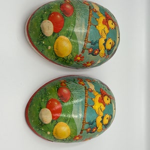 Vintage Paper Mache Easter Egg Candy Holder