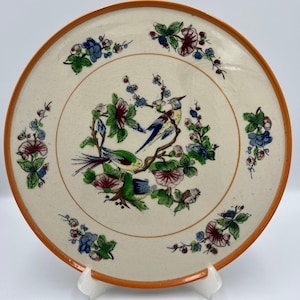 Japans vintage vogelbord: porselein, 11 inch natuurmotief