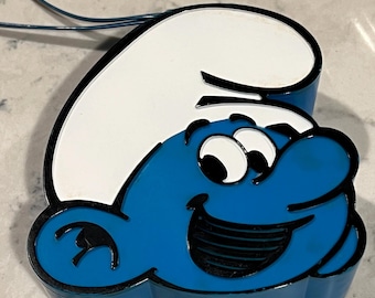 Radio AM de transistores de novedad de Peyo Smurf, año 1982.