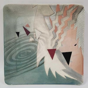 Modern Art Ceramic Platter Signed - Tesoro LA