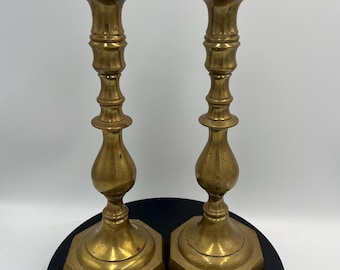 Heavy Brass Candlesticks