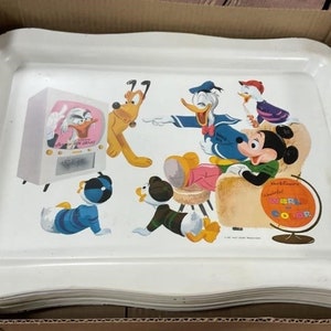 Vintage 1961 Walt Disney Productions Lap Serving Tray - Wonderful World of Color Collectible Retro Decor