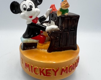 Mickey Mouse Music Box: Vintage Disney Porcelain (5.5 inches tall)