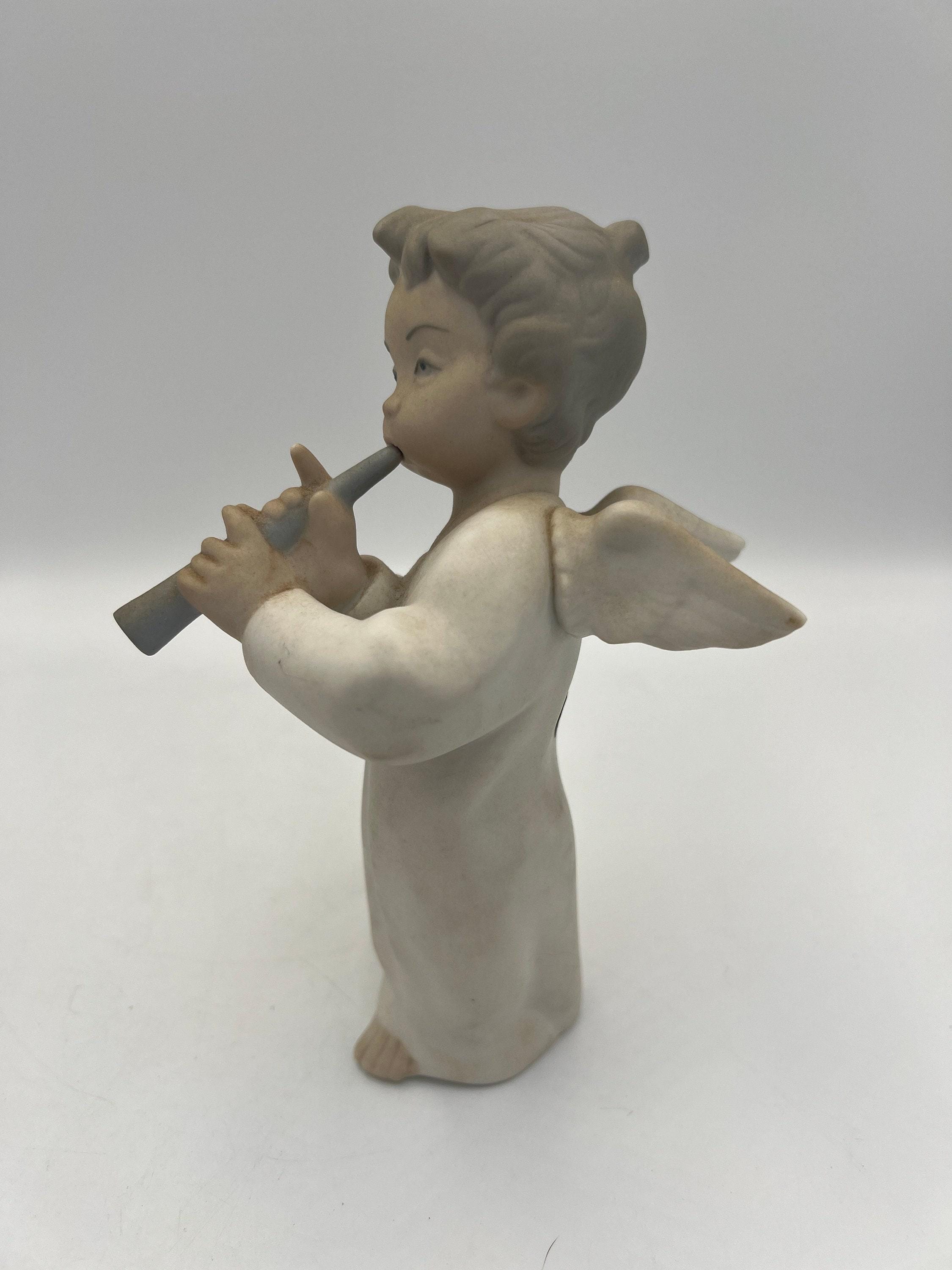 リヤドロの天使の置物：フルートを演奏するヴィンテージ磁器 - Etsy 日本