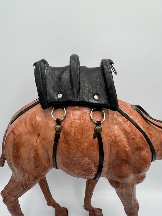 Vintage Dromedary Leather Wrapped Standing Camel Figure Statue 14