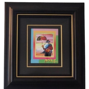 Peter Max, Umbrella Man on Blend, 2005, w/ COA and appraisal