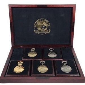 Disney Catalog / Valdawn - The Mickey Mouse Club Collection (1990s) Pocket Watches Set of 5 with Box and COA