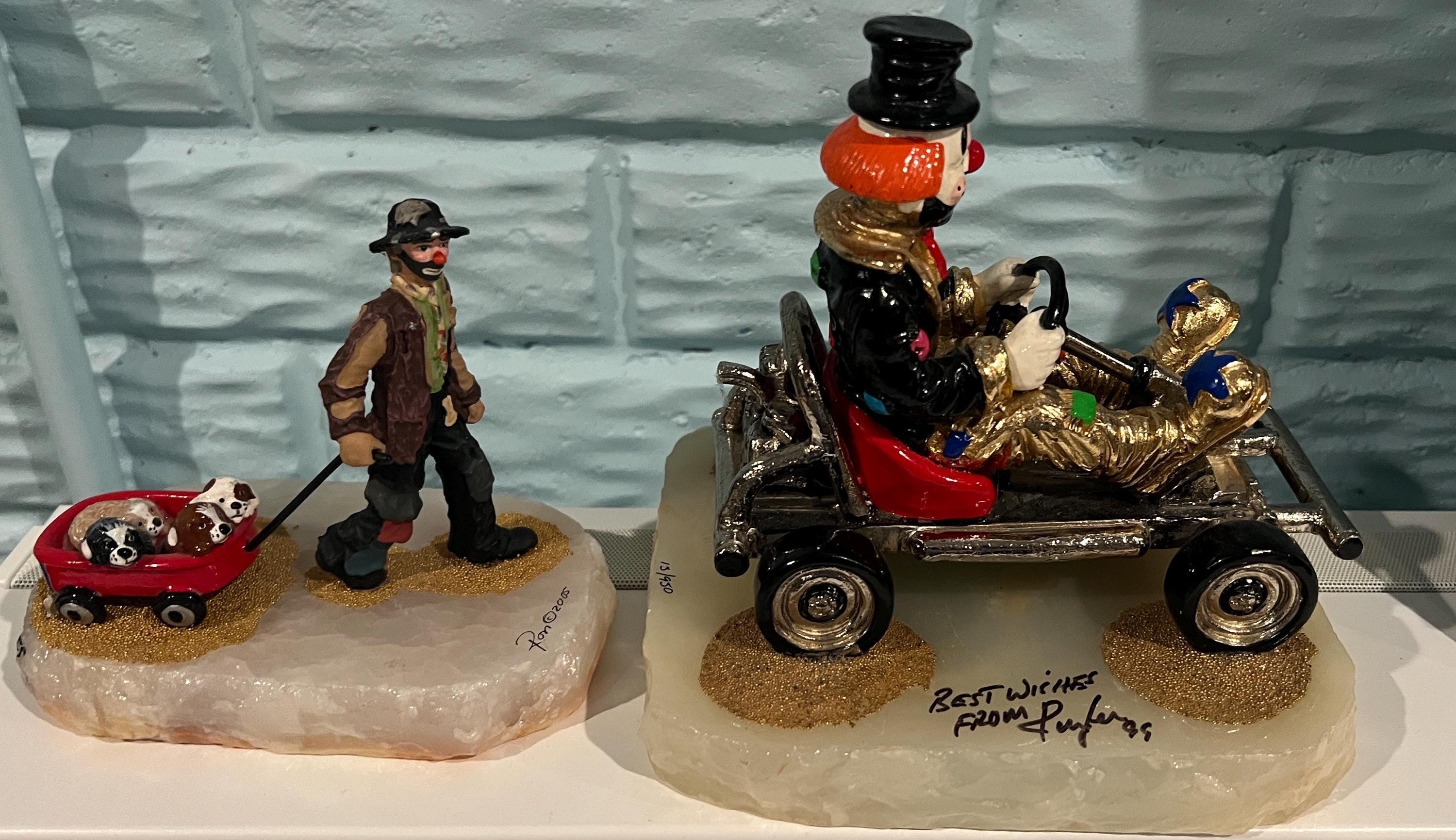 ロン・リー Ron Lee ピエロ 置物 道化師 大理石 金色 アンティーク