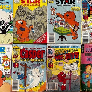 ヴィンテージダイジェストコミックロット ゴールデンコミックスダイジェスト、キャスパー、ウォルトディズニー、スターコミックス、ハーヴェイ・ワイズガイズ、ハーヴェイ・バケーション 7冊