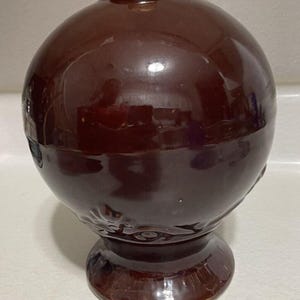 Red Wing Oil Lamp: Vintage 1930s Yellow Ware Pottery